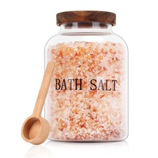 74 oz Glass Bath Salts Jar,Bath Salt Container with Lid and Scoop,Bathroom Or...