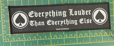 Motorhead Everything Louder Than Everything Else Woven Sew On Patch Official