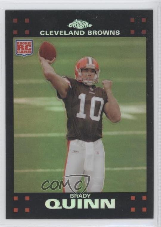2007 Topps Chrome Refractor Brady Quinn #TC167 Rookie RC 0l1