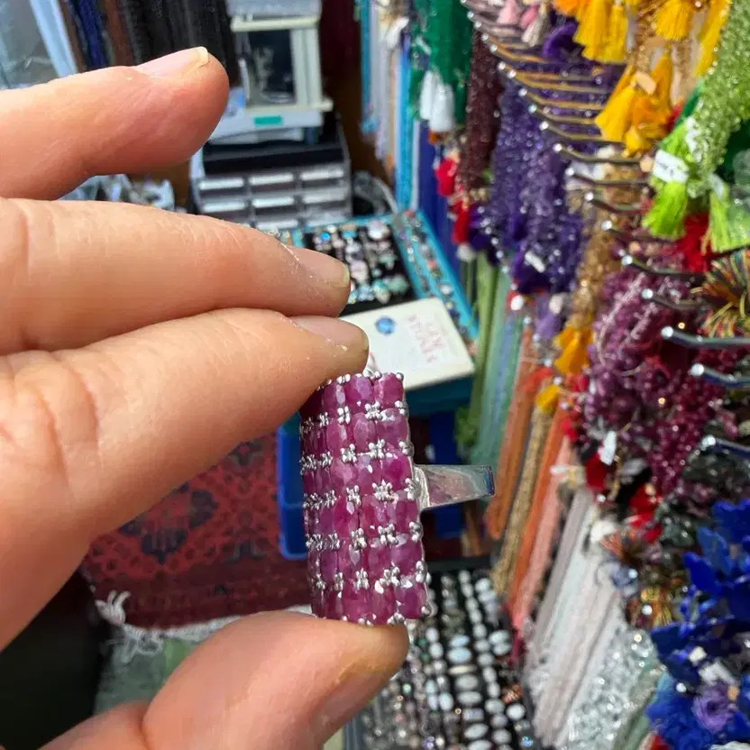 Silver Ruby Ring with Natural Ruby, Stunning Desi… - image 3