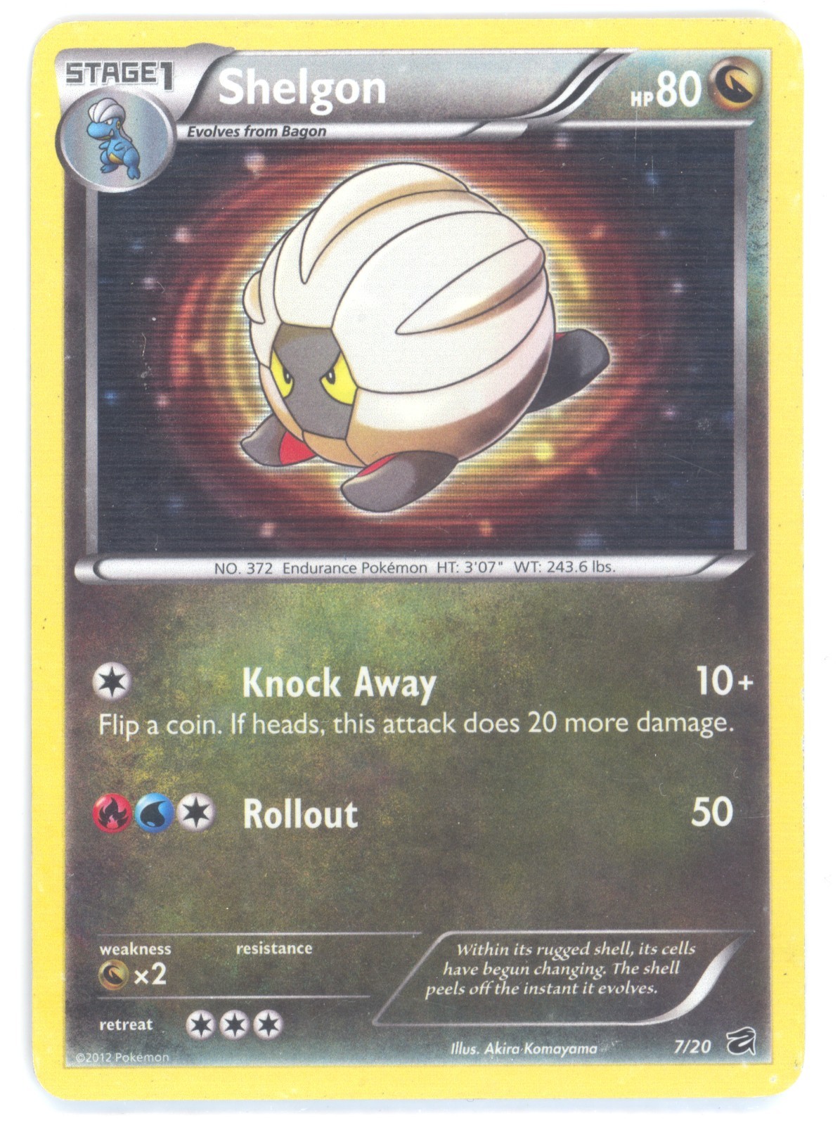 Pokémon Shelgon Holo Rare Dragon Vault #7 Holofoil