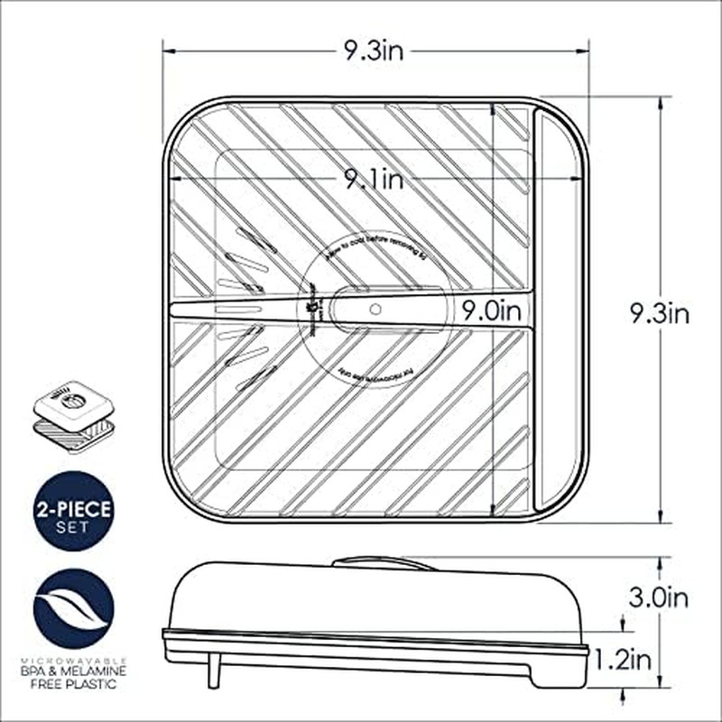Nordic Ware Microwave Bacon Crispy Cooker Tray with Cover Slanted Bacon Meattray