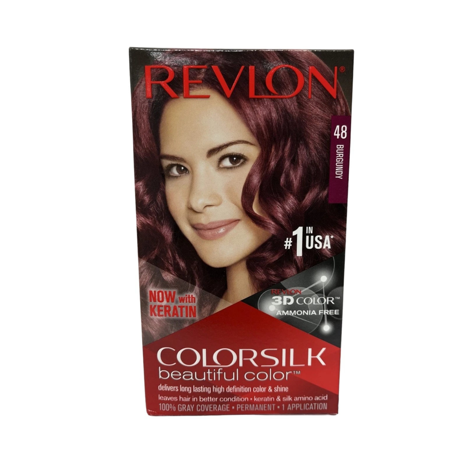 Silk Beautiful Color #48 Burgundy Hair Dye Ammonia-free Permanent