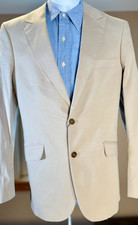 Robert Graham Destin Woven Khaki Blazer 40 Classic Fit Cotton Stretch 548Retail