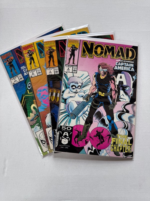 NOMAD - Marvel Comics Bundle 1990 - 1, 2, 3, 4  - Bagged & Boarded