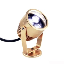 Outdoor 3W LED Submersible Light Underwater Pool Lamp Waterproof Gold Garden 12V