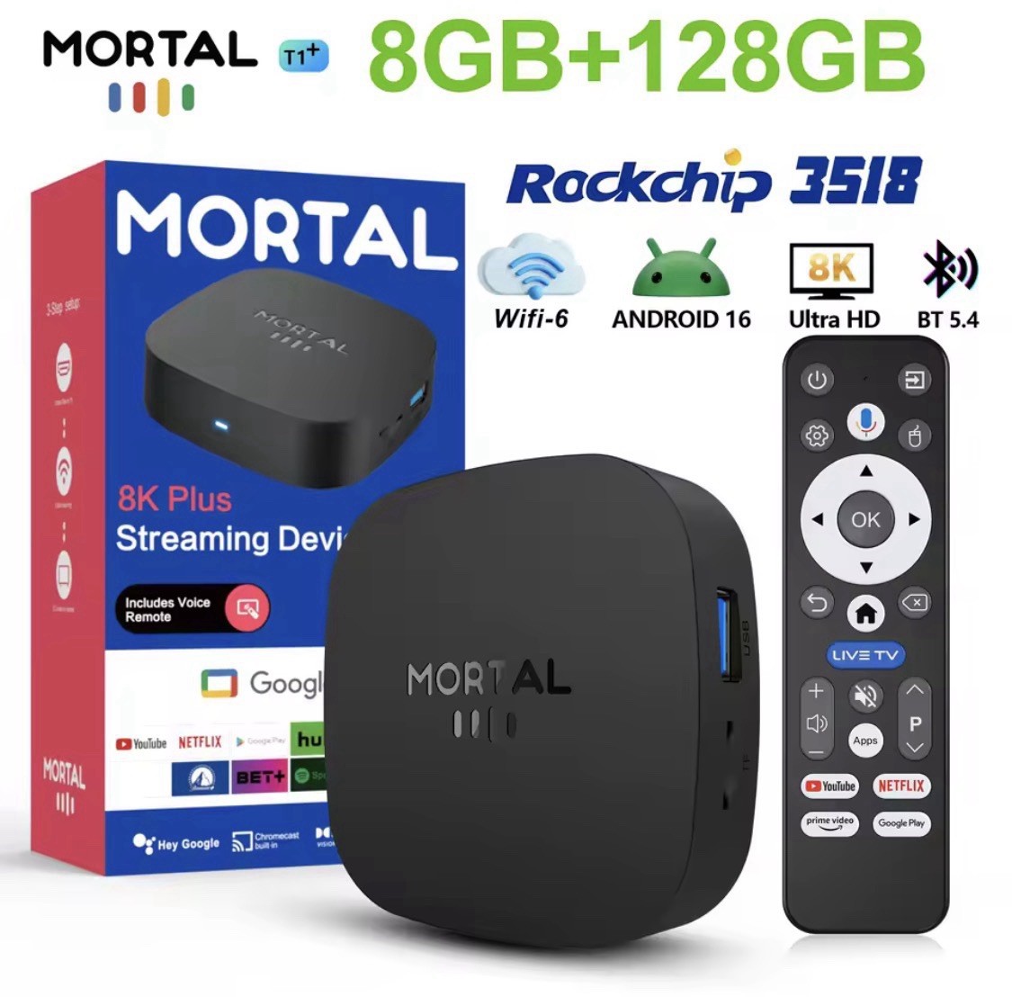 Boîtier TV Android 16 T1 résout les problèmes de stockage et de bugs avec ses 8Go RAM et 128Go