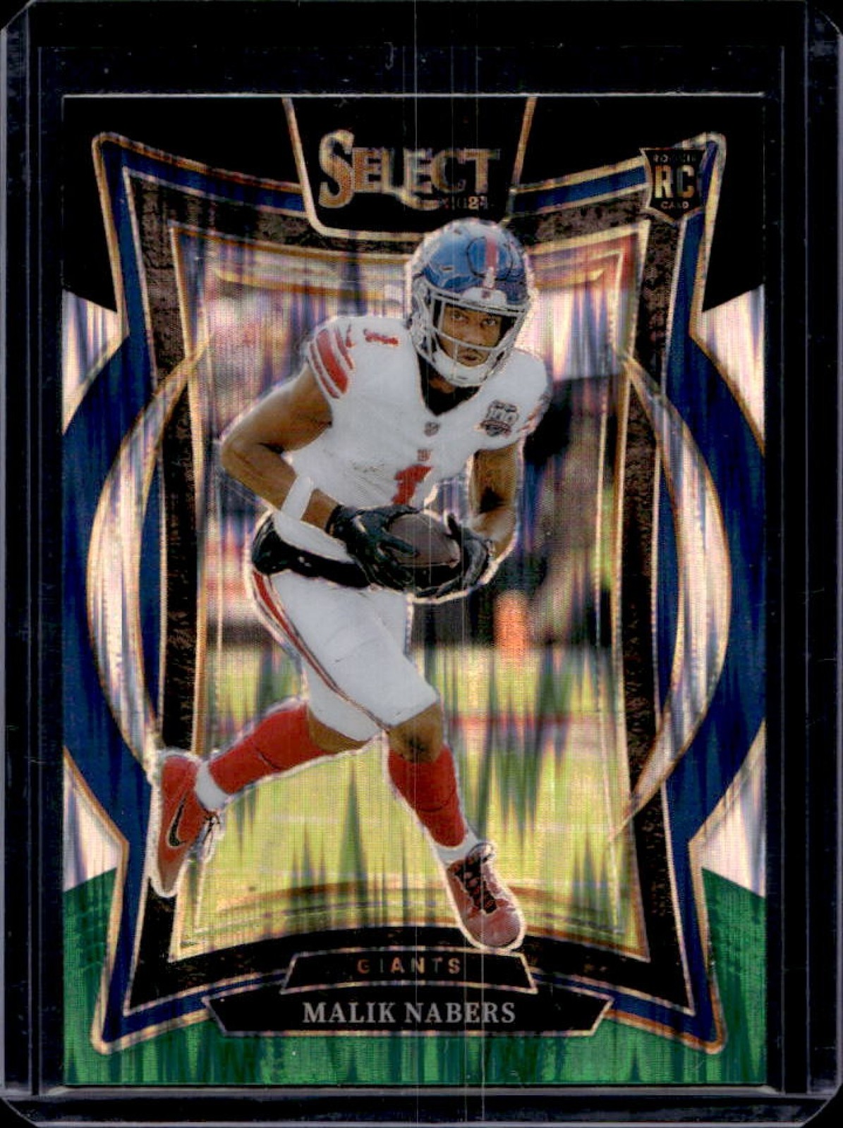 2024 Select Malik Nabers Concourse RC Black and Green Prizm Shock #29 Giants