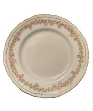 Austria The Munich Bread & Butter Plate 20373 Floral Pink Gold Trim