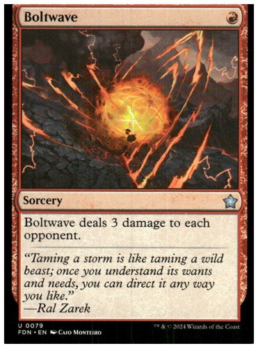 LIMITED EDITION Foundations MtG Boltwave Unplayed NM