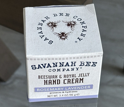 Savannah Bee Company Beeswax & Royal Jelly Hand Cream 3.4 oz ROSEMARY LAVENDER