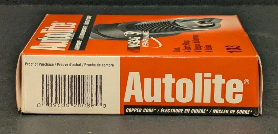 Juego de 4 bujías automotrices Autolite núcleo de cobre 103 NUEVO EN CAJA Foto 3 de 4