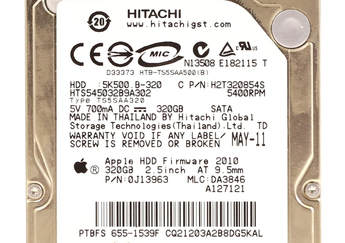 Hitachi 320GB 5400RPM HDD 2.5インチ H2T320854S7 Hitachi 320gb 5400rpm 2.5inch 8mb Cache Sata