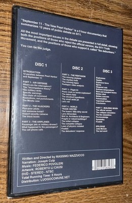 September 11 - The Pearl Harbor Massimo Mazzucco DVD for sale