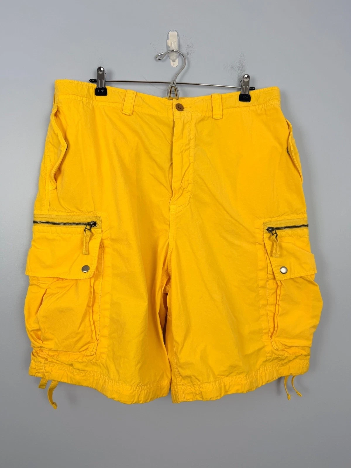 Polo By Ralph Lauren Yellow Cargo Shorts Mens XL 100% Cotton