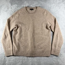 Quince Sweater Womens Medium Tan Knit Cashmere Minimalist Preppy Soft Cozy