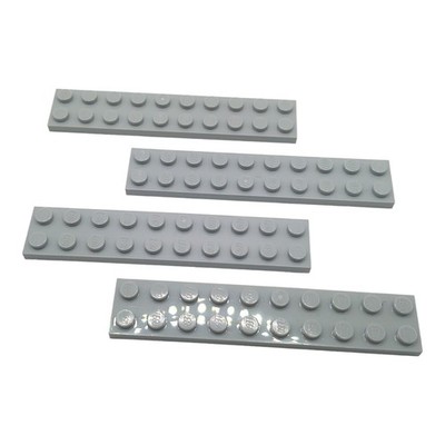 4x LEGO  Plate 2x10 Medium Stone Grey 4211462 3832 Double Sided Star Wars Plate