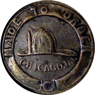 1870 Chicago Illinois Non Contemporary Civil War Token Stumps Fire Helmet NGC