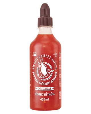 FLYING GOOSE Sriracha Chilisauce, Sweet Chilli Sauce, Braune Kappe, Süß-Scharfe 