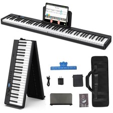 Portable Piano Keyboard 88 key with 128 Sounds,Full Size Semi-Weighted Keys F...