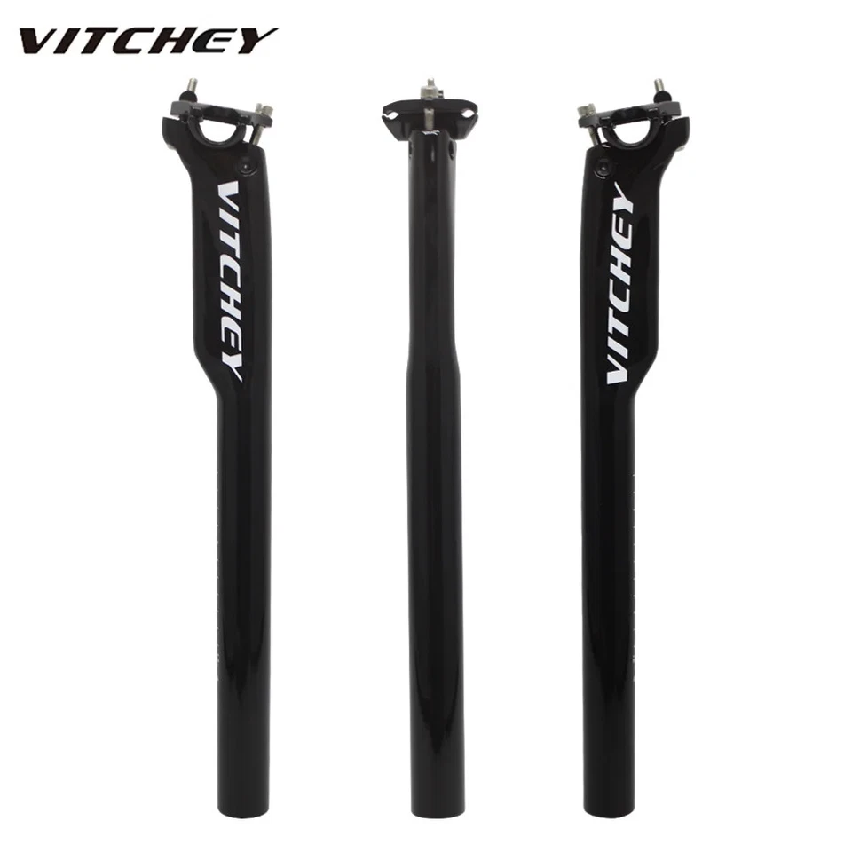 Tija de sillín de bicicleta de carbono tubo de asiento de bicicleta de carretera de montaña 27,2/30,8/31,6*350/400 mm Foto 3 de 4