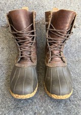 Vtg L.L.BEAN Brown Leather Waterproof Hunting BEAN BOOTS USA Made Men’s Size 11M