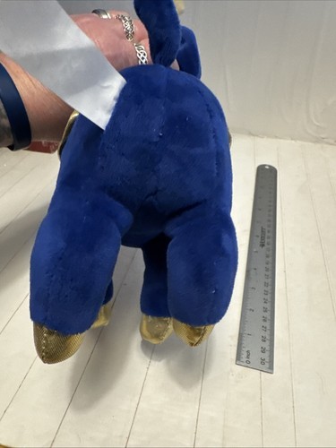 2022 Kellytoy Plush BLITZEN Stuffed Animal Santa's Reindeer Royal Blue Gold 14" - Picture 19 of 22