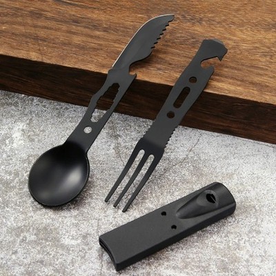7 in 1 Multi Tool  Fork Knife Spoon Camping Survival Tool Kit