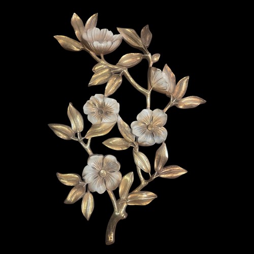 Vintage Syroco Gold Floral Wandkunst 20"x14" Hartplastik Hängedeko Retro MCM - Bild 2 von 7