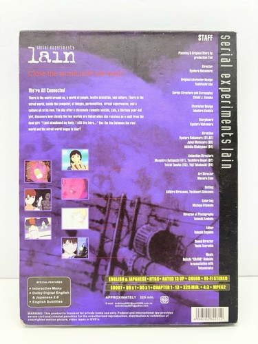 Serial Experiments LAIN (DVD, 2001) Anime / 2-disc set - Picture 2 of 4