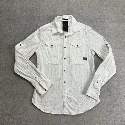G-STAR RAW Herren Hemd Shirt Gr M Casual Arbeit Workwear Utility 30401 Weiß - Bild 1 von 4