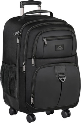 Rolling Backpack with 4 Wheels, 17 Inch Roller Travel Laptop Backpack for Women
