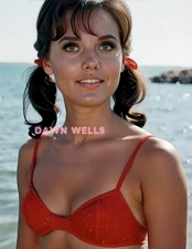 DAWN WELLS #249 MARYANN GILIGANS ISLAND COLORIZED PHOTO 11 X 8.5 SHIPS FREE