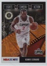 2019 NBA Hoops Premium Stock Lights Camera Action Orange Kawhi Leonard #17 c2s