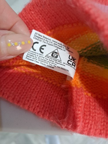 The Puppet Company Hand Puppet, Gloria Rainbow Knit Sockette 16 Inches squeaks - Picture 9 of 10