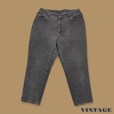 Vintage 90s Lee Tapered Leg Mom Jeans Charcoal Black W36 L28