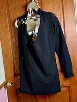 Anthony Vaccarello Black One Shoulder Lace Up Mini Dress UK 8