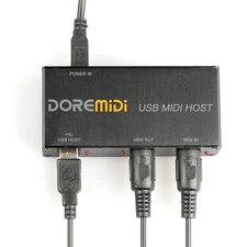 USB MIDI Host Box, USB to MIDI Converter 5-Pin, MIDI 16 Channels Full-Speed