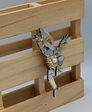 Jill Elizabeth Liztech Oriental Dancing Figure Mirrored 2001 Brooch/Pin