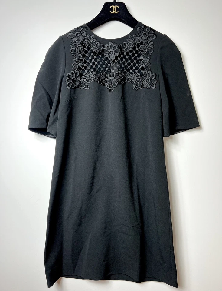 2K Nuevo Vestido Dolce & Gabbana Encaje Crochet Negro Línea A 38 40 2 4 Bolsa de Regalo S M Foto 2 de 4