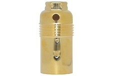 Fassung E14 Lampenfassung Metall Glattmantel M10x1 glanzvermessingt ohne PE