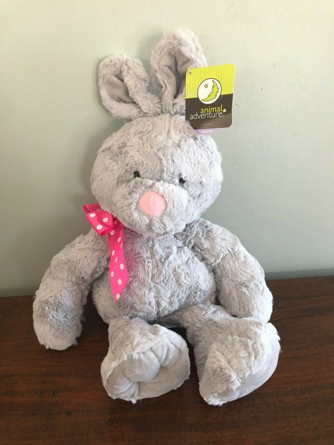grey stuffed bunny