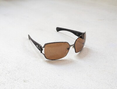 CHROME HEARTS Poon II Sunglasses Brown Cross Sterling Silver