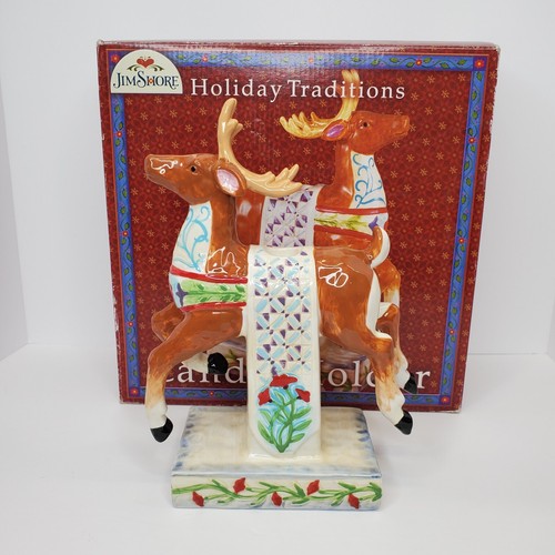 Jim Shore Holiday Traditions #12613 Rentier Porzellan Kerzenhalter - Bild 2 von 16