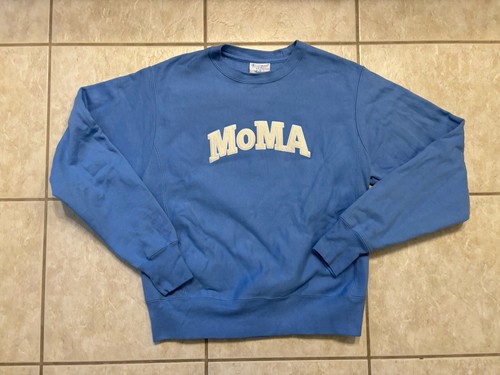 Champion MoMA Edition Blue Rare Pullover Crewneck Sweatshirt Sweater Men Small - Bild 1 von 7