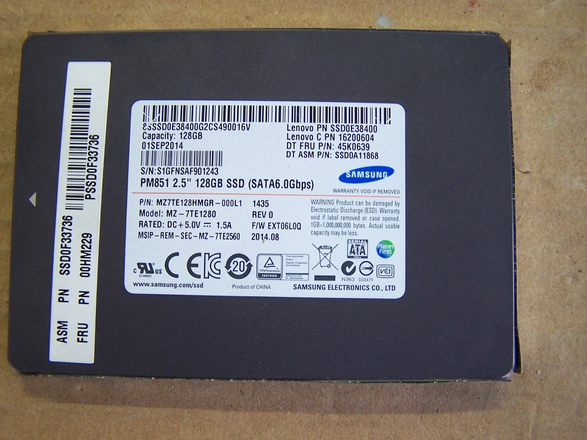 Samsung pm851 best sale 128gb