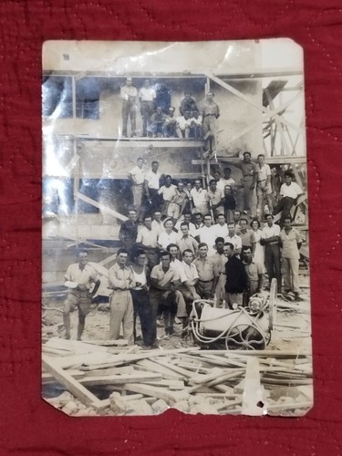 Lot X17 photos Jewish Family Judaica Palestine 1930s 1940s Construction workers - Picture 3 of 13