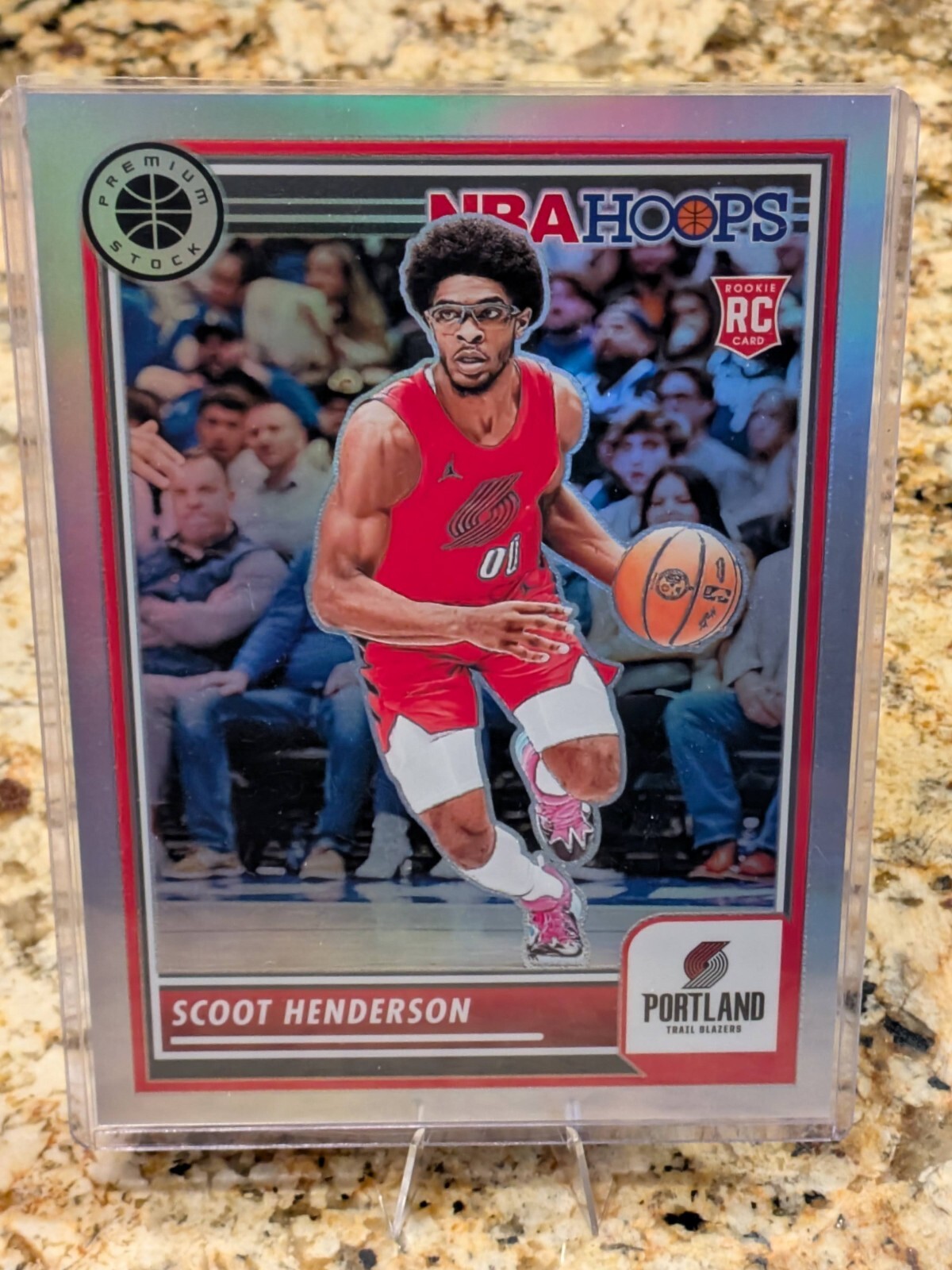 2023-24 NBA Hoops Premium Stock - Box Toppers #3 Scoot Henderson (RC) Silver