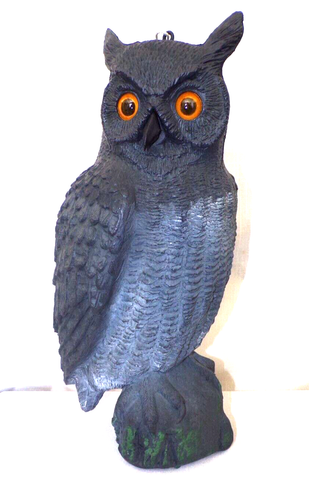 Galashield Owl Decoy Plastic Owls To Scare Birds Away With Solar Powered Led Eyes Owl Statue For Garden Outdoors