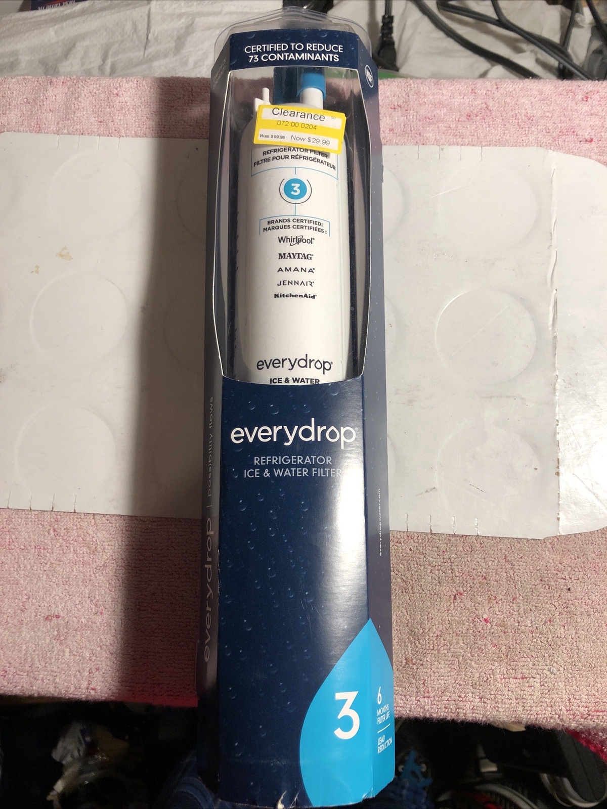 Whirlpool Everydrop Ice & Water Refrigerator Filter 3 PUR Filtration
